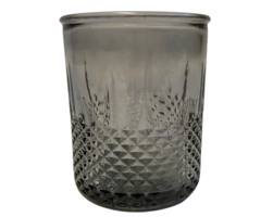 Theelichthouder 'Fem' gerecycled glas antraciet