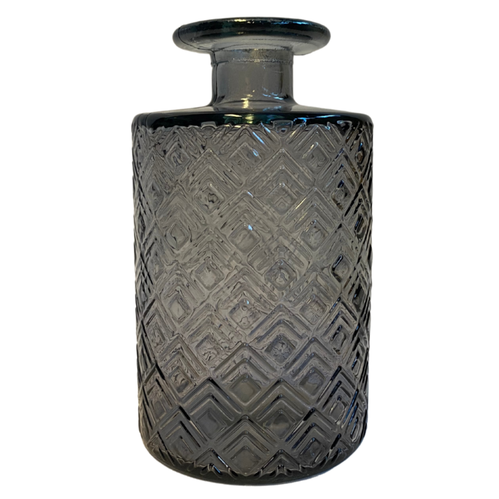Vaas 'Nienke' gerecycled glas antraciet