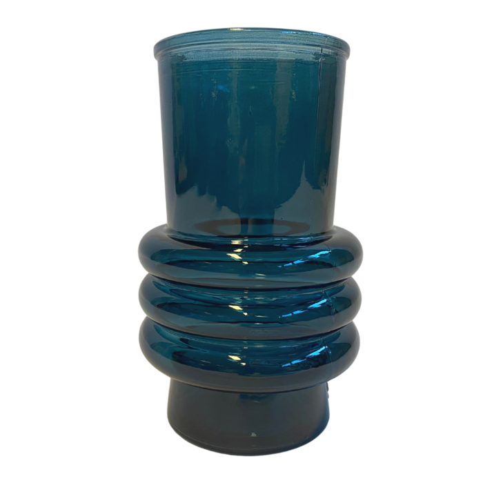 Vaas 'Julia' gerecycled glas blauw