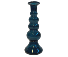 Kandelaar 'Mees' gerecycled glas blauw