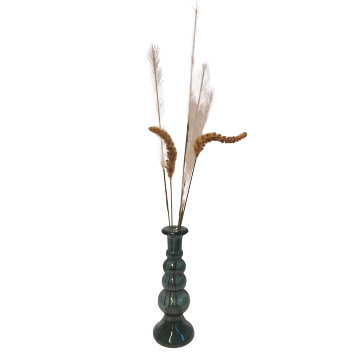 Kandelaar 'Mees' gerecycled glas groen