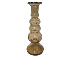 Kandelaar 'Mees' gerecycled glas beige