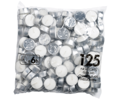 Neutraal theelicht 6u zak 125 Wit