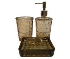 Badkamer set gerecycled glas beige