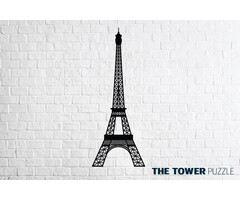 Houten wandpuzzel Eiffeltoren| Zwart