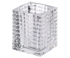Bolsius Horeca relight houder Ribbed 98/76 doos 6 Transparant