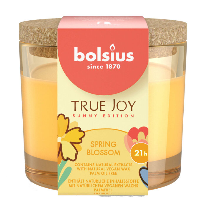 Bolsius True Joy geurglas met kurk 66/83 Spring Blossom