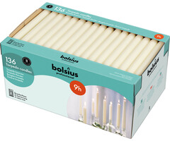 Bolsius Horeca dinerkaars 240/22 doos 136 Ivoor