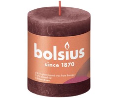 Bolsius Rustiekkaars 80/68 Velvet Red