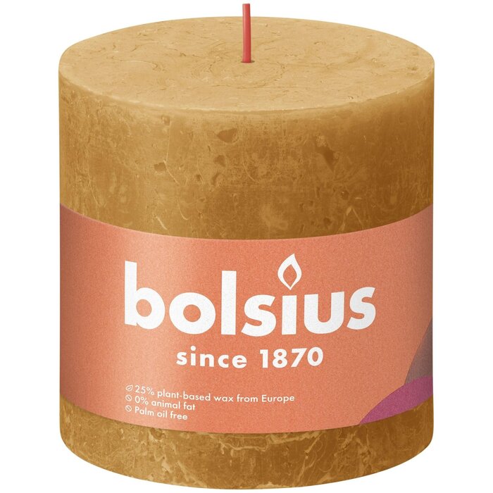 Bolsius Rustiekkaars 80/68 Honeycomb Yellow
