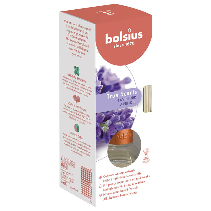 Bolsius True Scents geurverspreider 45ml Lavendel