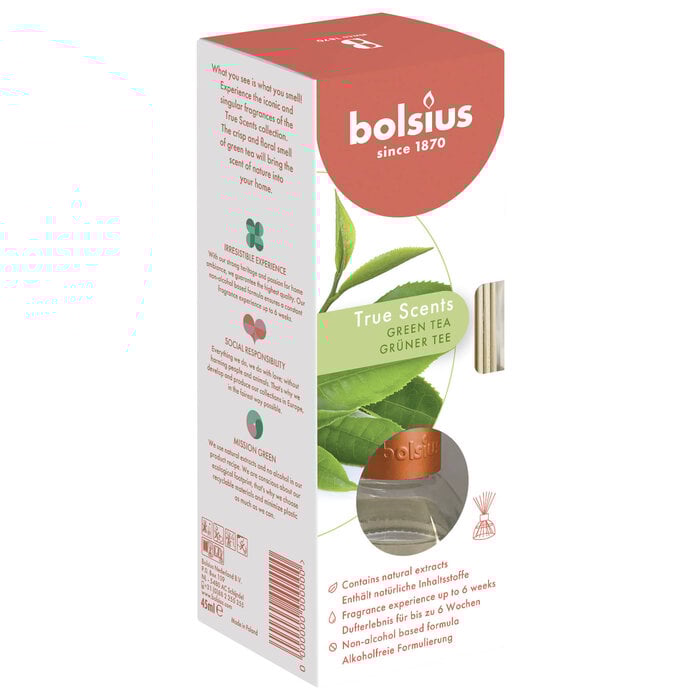 Bolsius True Scents geurverspreider 45ml Green Tea