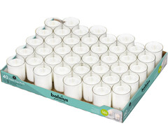 Bolsius Horeca clear cups 55/42 tray 40 Transparant