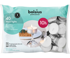 Bolsius Horeca maxilichten 10u zak 40 Wit