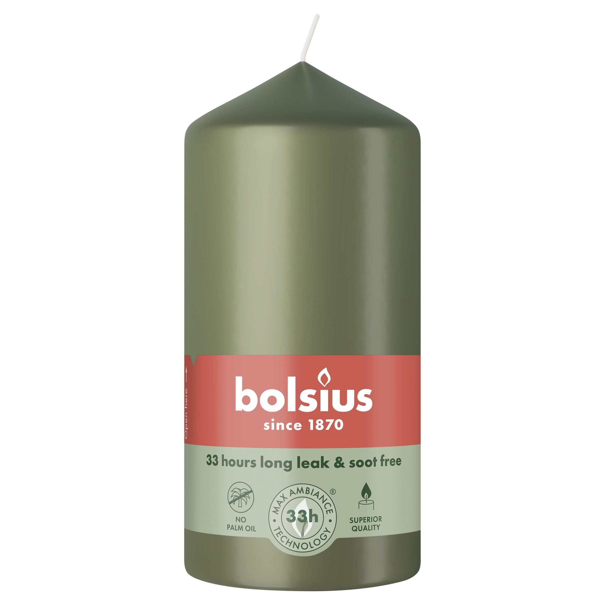 Bolsius Stompkaars 120/58 Fresh Olive
