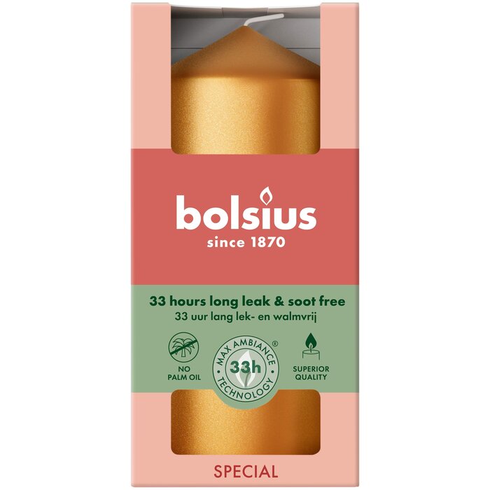 Bolsius Stompkaars 120/58 Metallic Goud