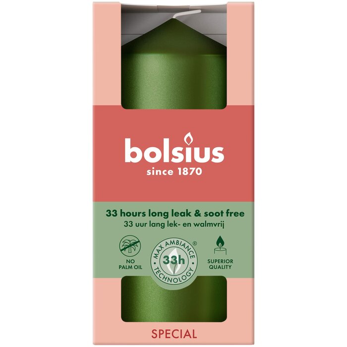 Bolsius Stompkaars 120/58 Metallic Green