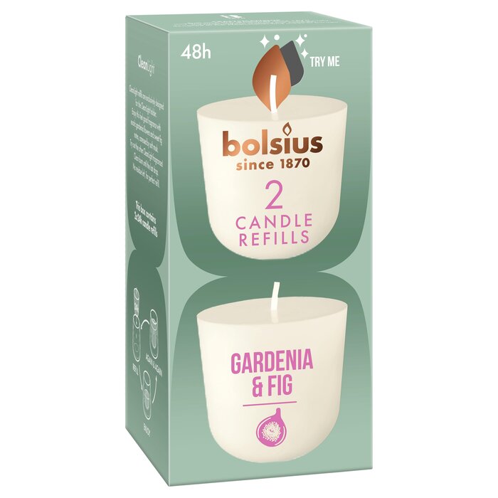 Bolsius Navulling Clean Light pack 2 Gardenia / Fig