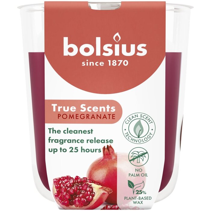 Bolsius True Scents geurglas 80/73 Pomegranate