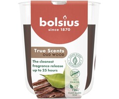 Bolsius True Scents geurglas 80/73 Oud Wood
