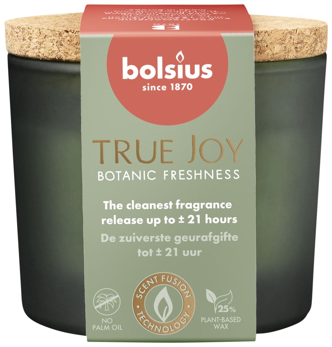 Bolsius True Joy geurglas met kurk 66/83 Botanic Freshness