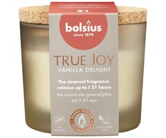 Bolsius True Joy geurglas met kurk 66/83 Vanilla Delight