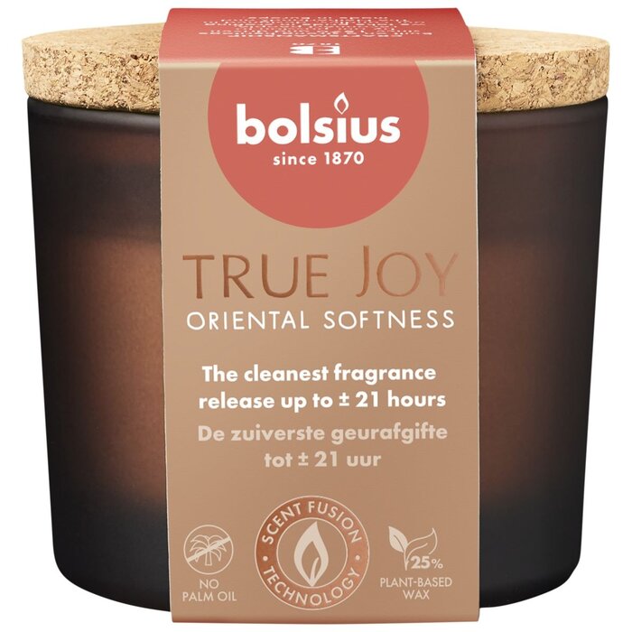 Bolsius True Joy geurglas met kurk 66/83 Oriental Softness