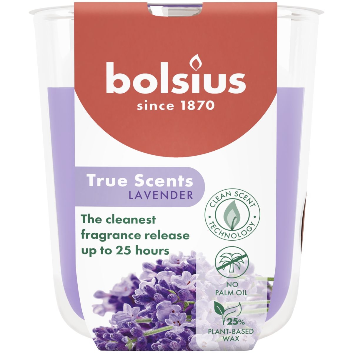 Bolsius True Scents geurglas 80/73 Lavendel