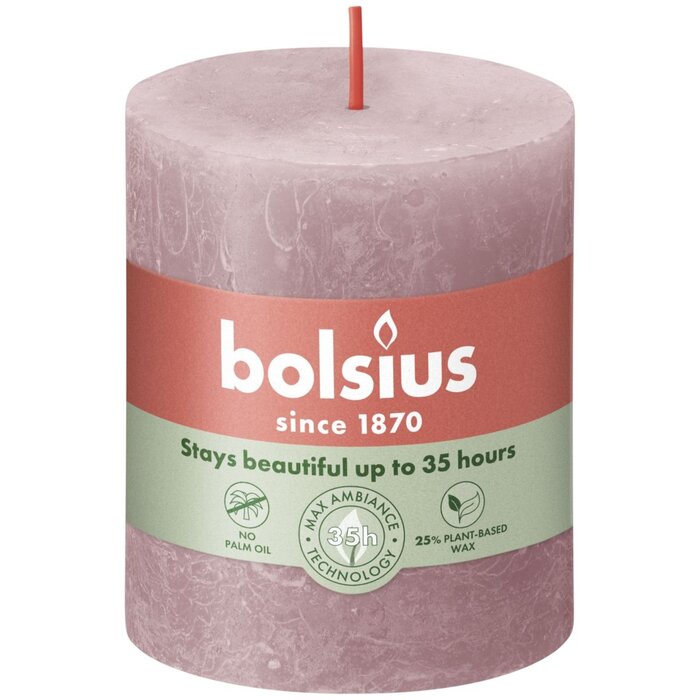 Bolsius Rustiekkaars 80/68 Ash Rose
