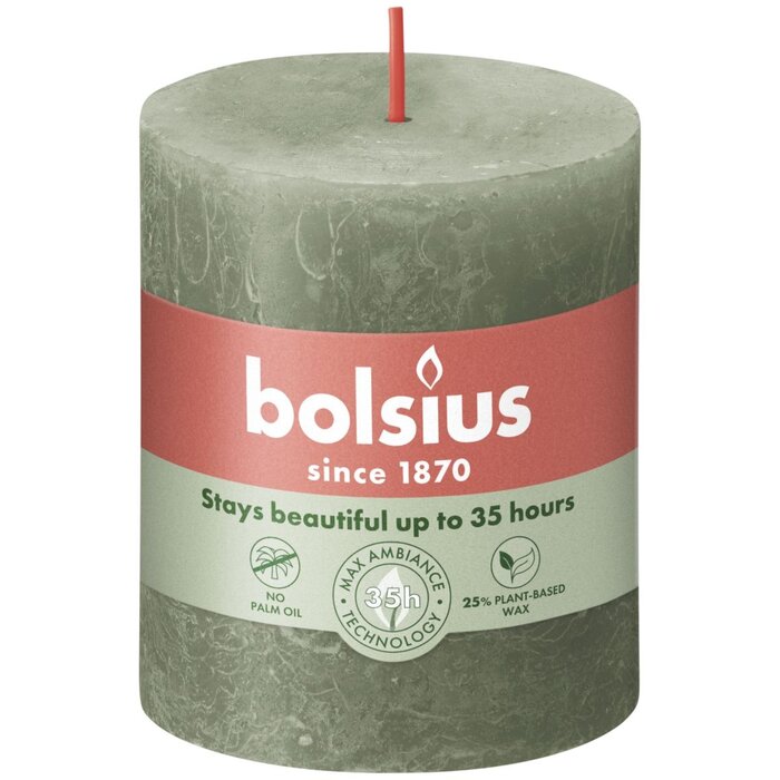 Bolsius Rustiekkaars 80/68 Fresh Olive