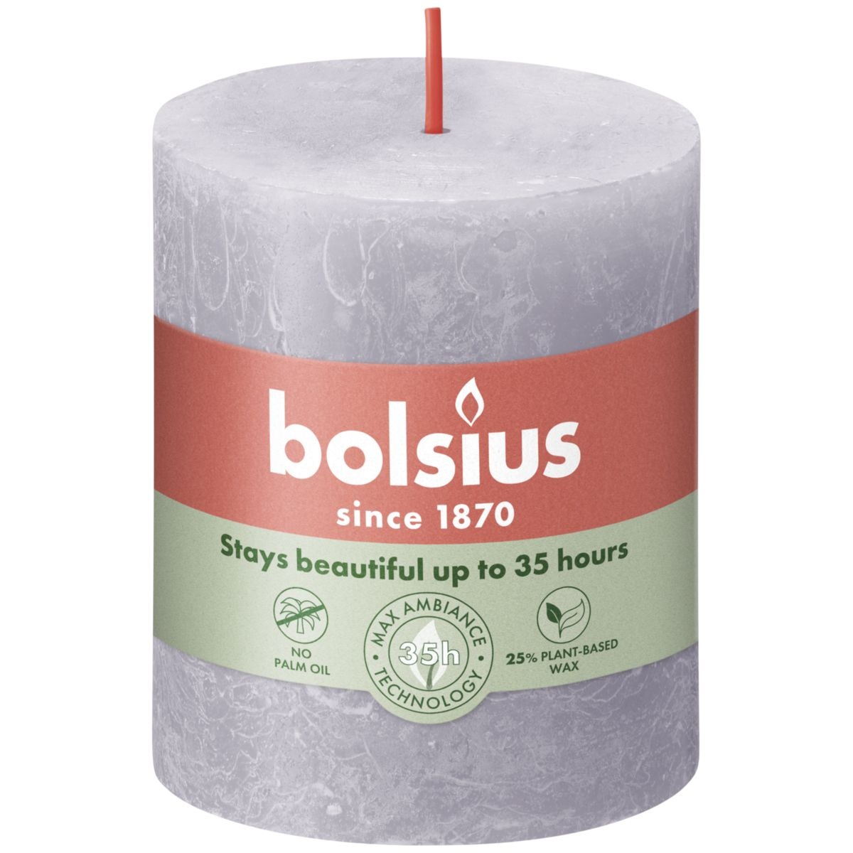 Bolsius Rustiekkaars 80/68 Frosted Lavender