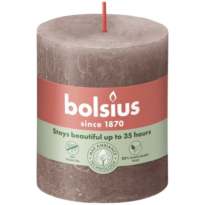 Bolsius Rustiekkaars 80/68 Rustic Taupe