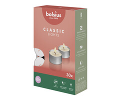 Bolsius Theelichten 8u doos 30 Wit