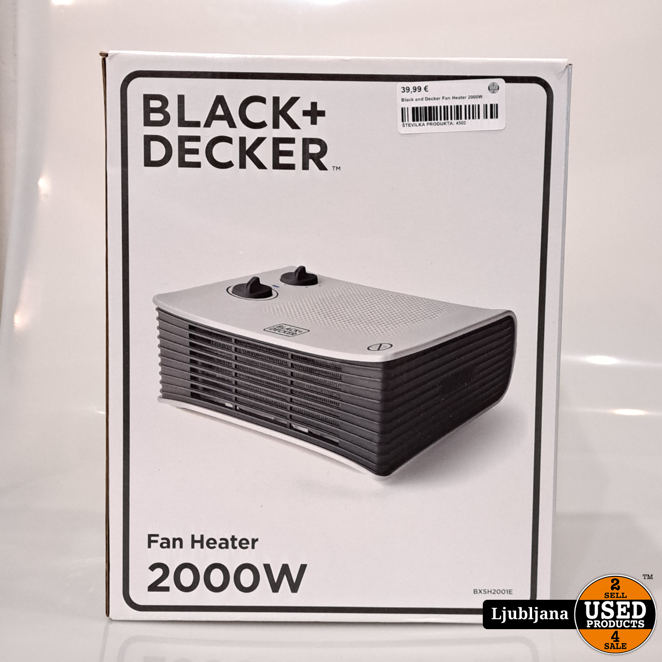 Black and Decker Fan Heater 2000W Used Products Ljubljana