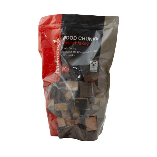 Barbecook hout chunks eik whiskey 900 gram