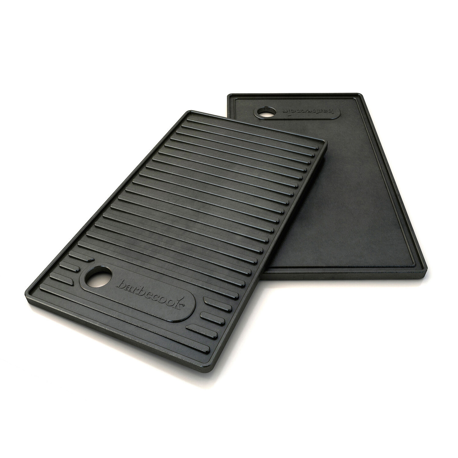 Barbecook Universele Gietijzeren Grillplaat 35 Cm - Geribbeld En Glad Voor Plancha Grillen Op Houtskool- En Gasbarbecue