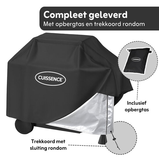CUISSENCE® Waterdichte BBQ hoes universeel voor buitenkeukens L (145x61x117 cm)