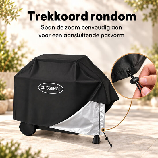 CUISSENCE® Waterdichte BBQ hoes universeel voor buitenkeukens L (145x61x117 cm)