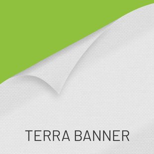 TERRA BANNER: pvc-vrij en lichtgewicht frontlit doek, lasbaar