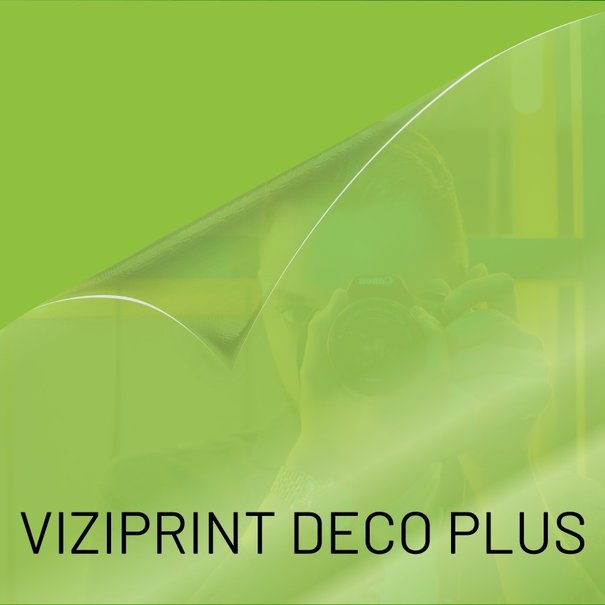 Colorgreen VIZIPRINT DECO PLUS: ultra transparant polyester met permanente lijmlaag