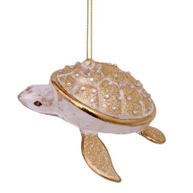 Vondels Ornament - schildpad met diamantjes goud✔️