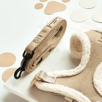 Cocopup Leiband hond - suède beige