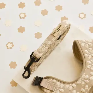 Cocopup Leiband hond - bloemenprint taupe en beige