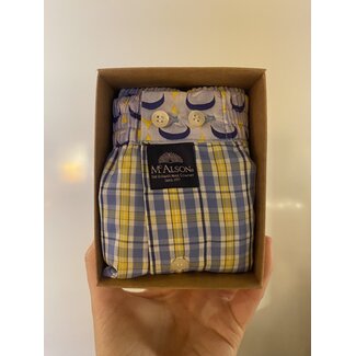 Mc Alson Boxershort Mc Alson - checkered blue & yellow
