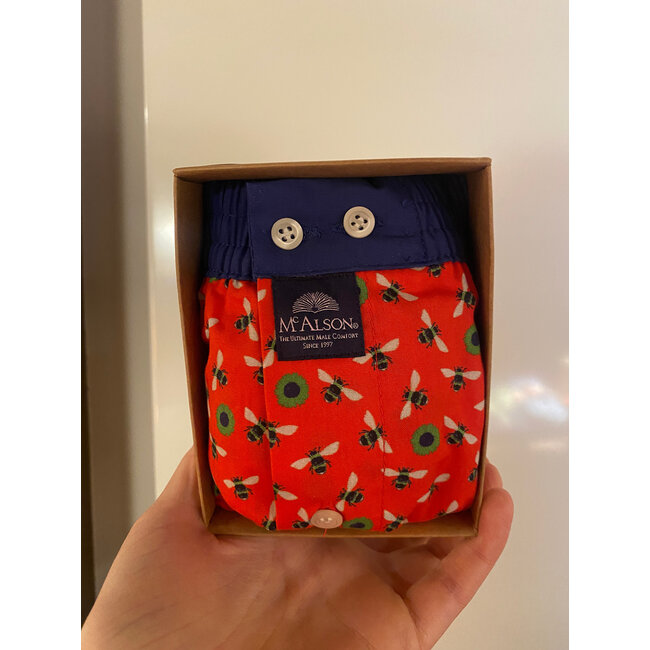 Mc Alson Boxershort Mc Alson - Bees red