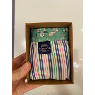Mc Alson Boxershort Mc Alson - striped green & blue
