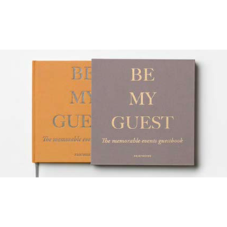 printworks Gastenboek - 'Be my guest' - beige/yellow