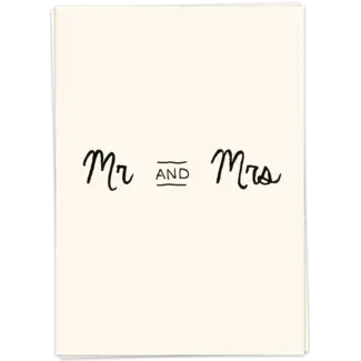 Kaart Blanche Wenskaart - Wedding Mr & Mrs