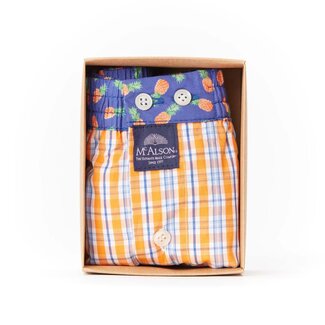 Mc Alson Boxershort Mc Alson - Checkered orange & blue