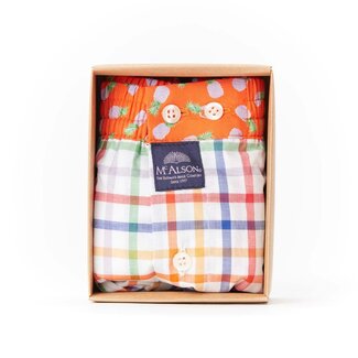 Mc Alson Boxershort Mc Alson - Checkered orange & white